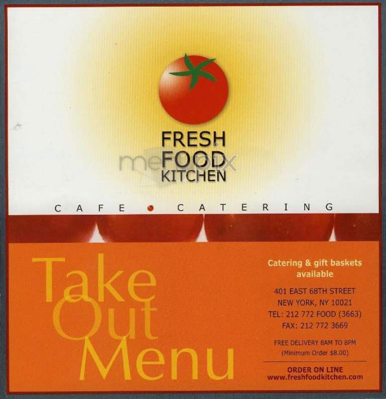 Fresh Food Kitchen - New York, NY menu_pic