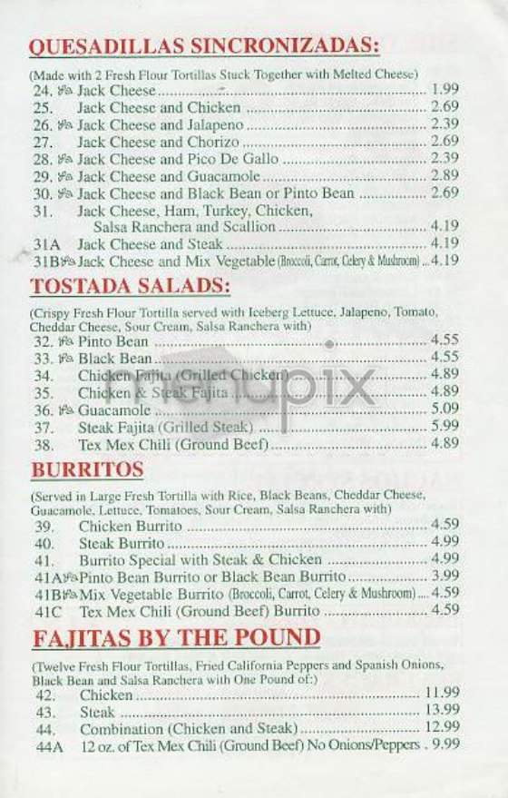 Fresh Tortillas - New York, NY menu_pic