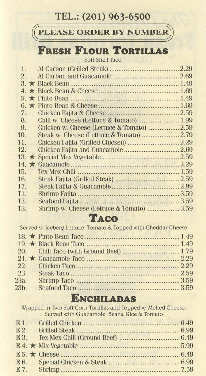 Fresh Tortillas Grill - Hoboken, NJ menu_pic