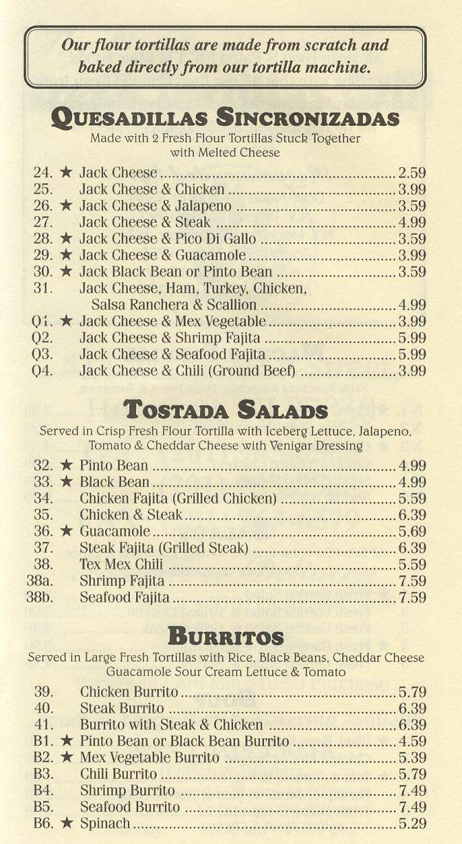 Fresh Tortillas Grill - Hoboken, NJ menu_pic