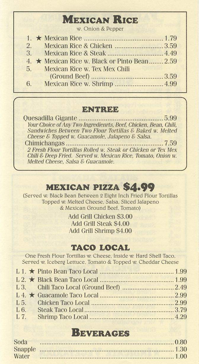 Fresh Tortillas Grill - Hoboken, NJ menu_pic