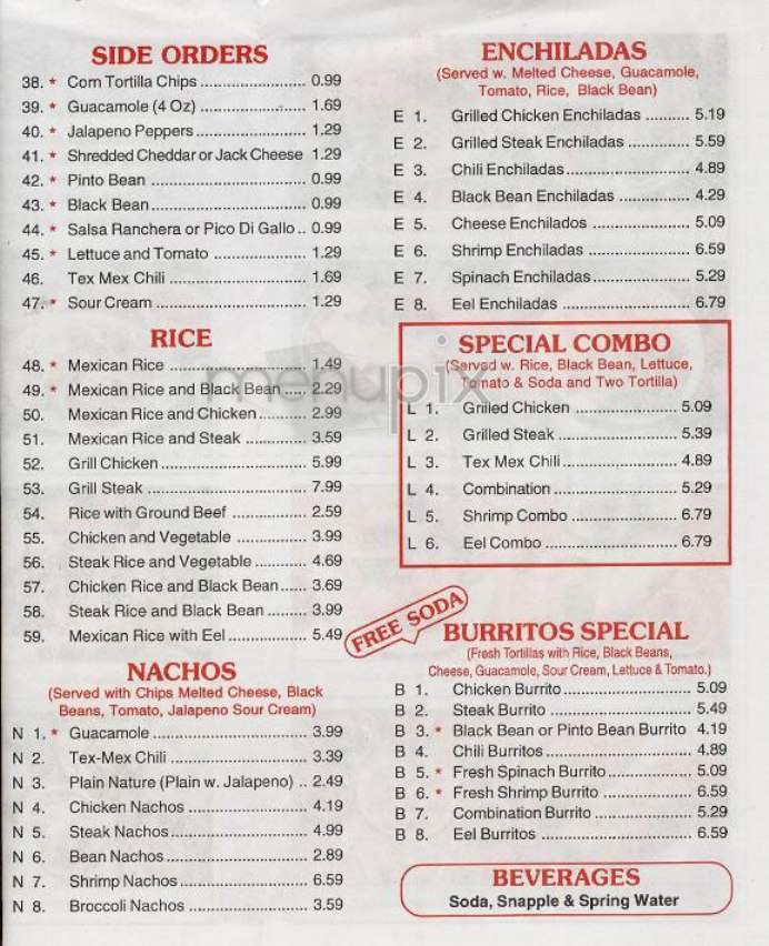 Freshco Burrito Taco - New York, NY menu_pic