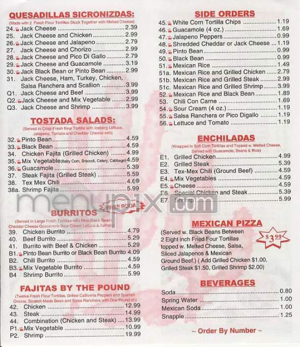 Fresh Tortillas Grill - New York, NY menu_pic