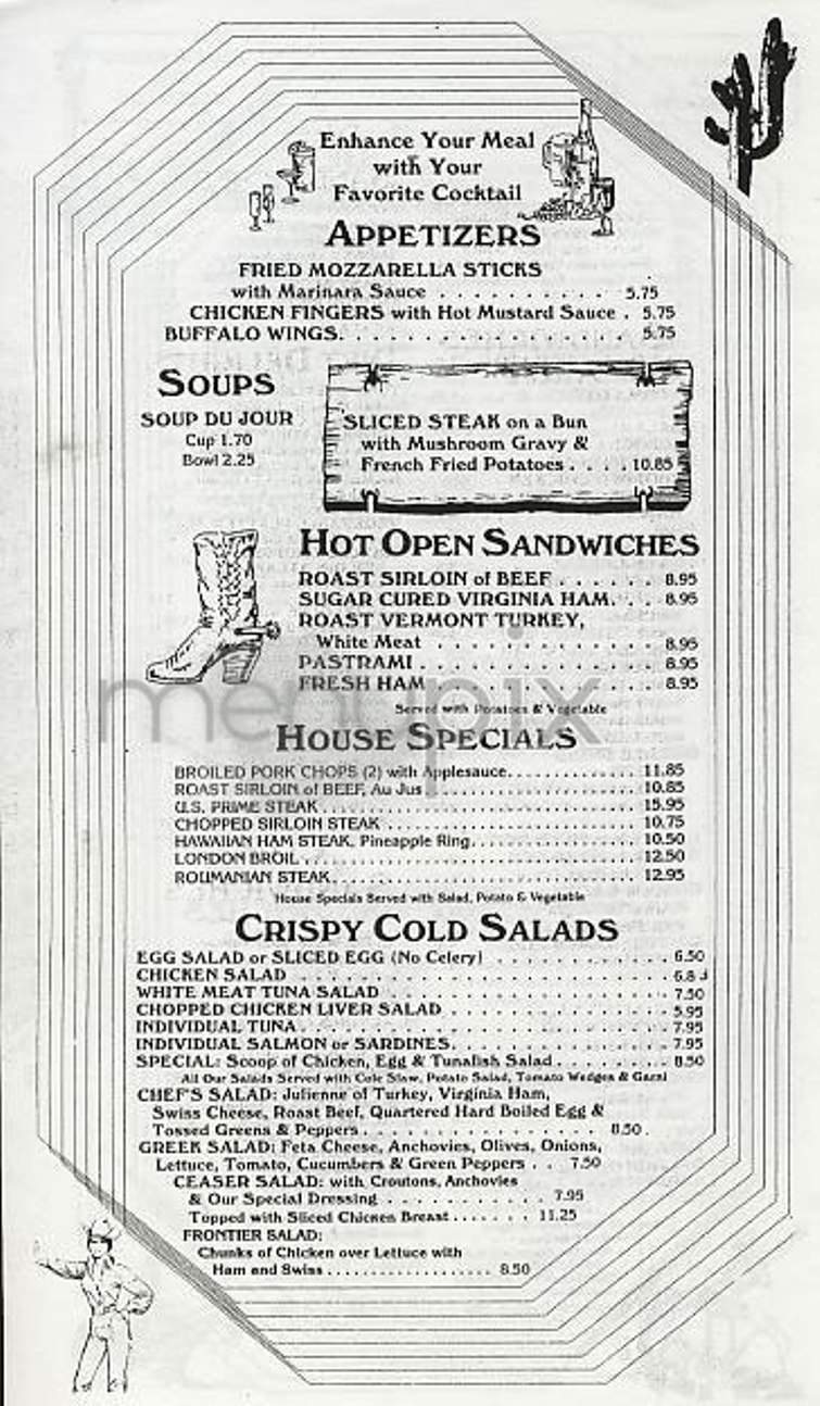 Frontier - New York, NY menu_pic