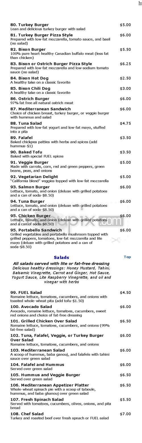 Fuel - New York, NY menu_pic