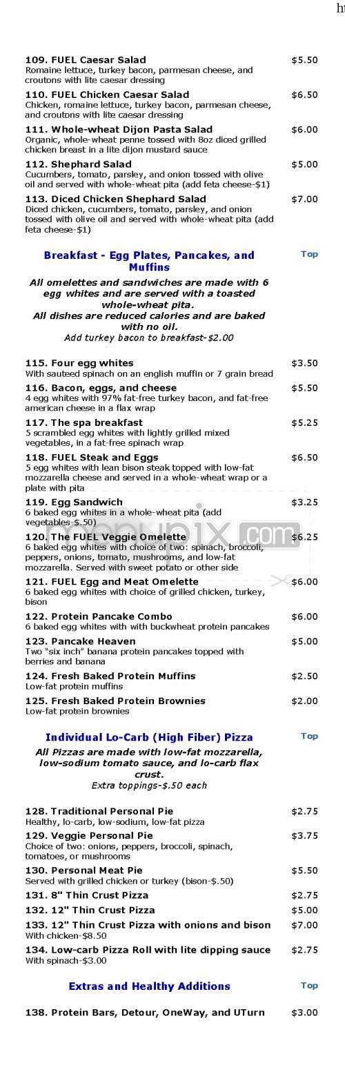 Fuel - New York, NY menu_pic