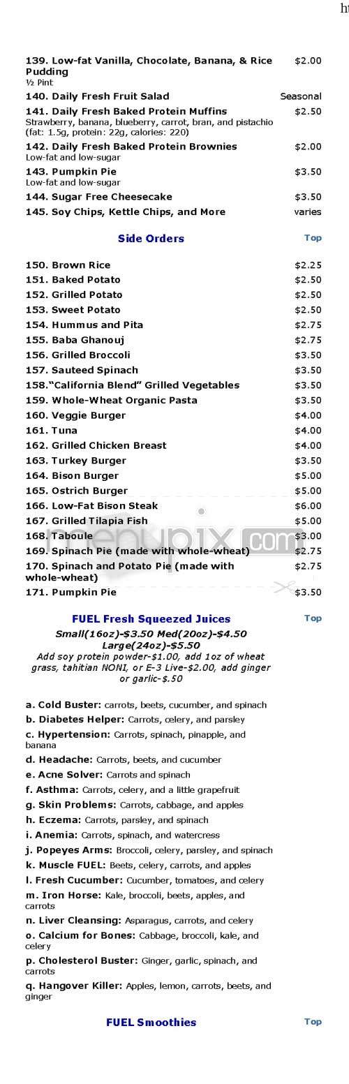 Fuel - New York, NY menu_pic