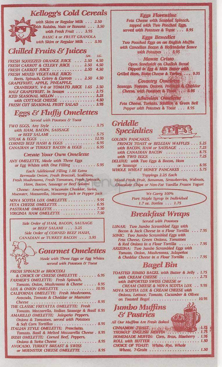Galaxy Cafe - New York, NY menu_pic