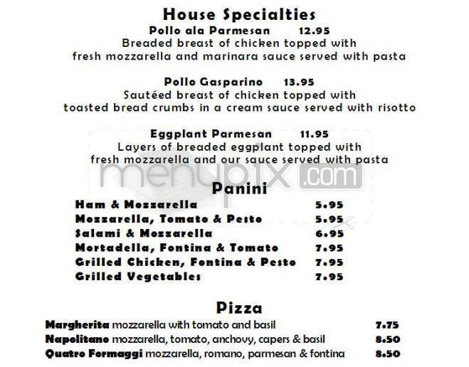 Gasparino's Pasta Joint - New York, NY menu_pic