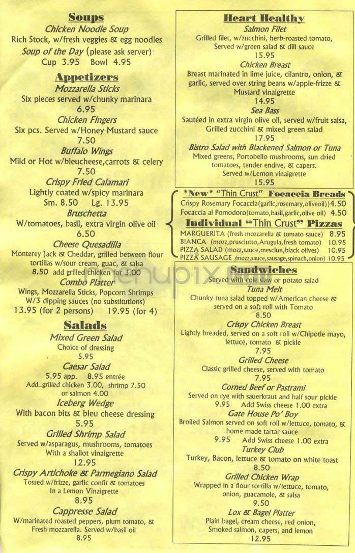 Gate House - New York, NY menu_pic