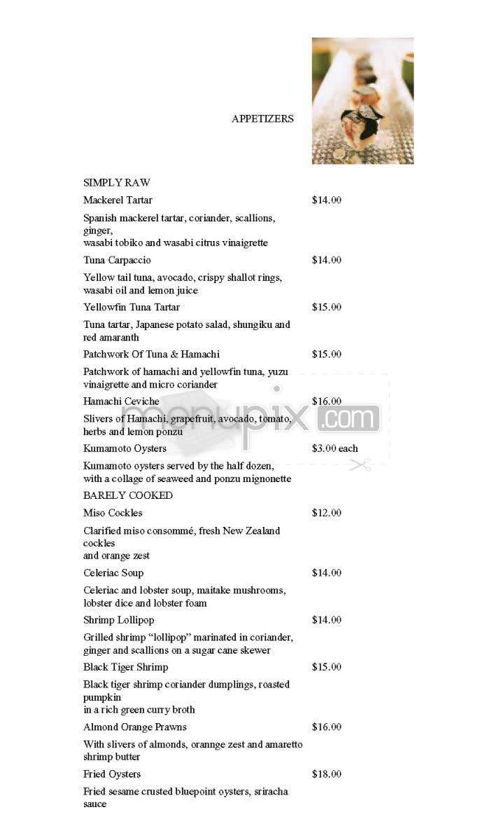 Geisha - New York, NY menu_pic