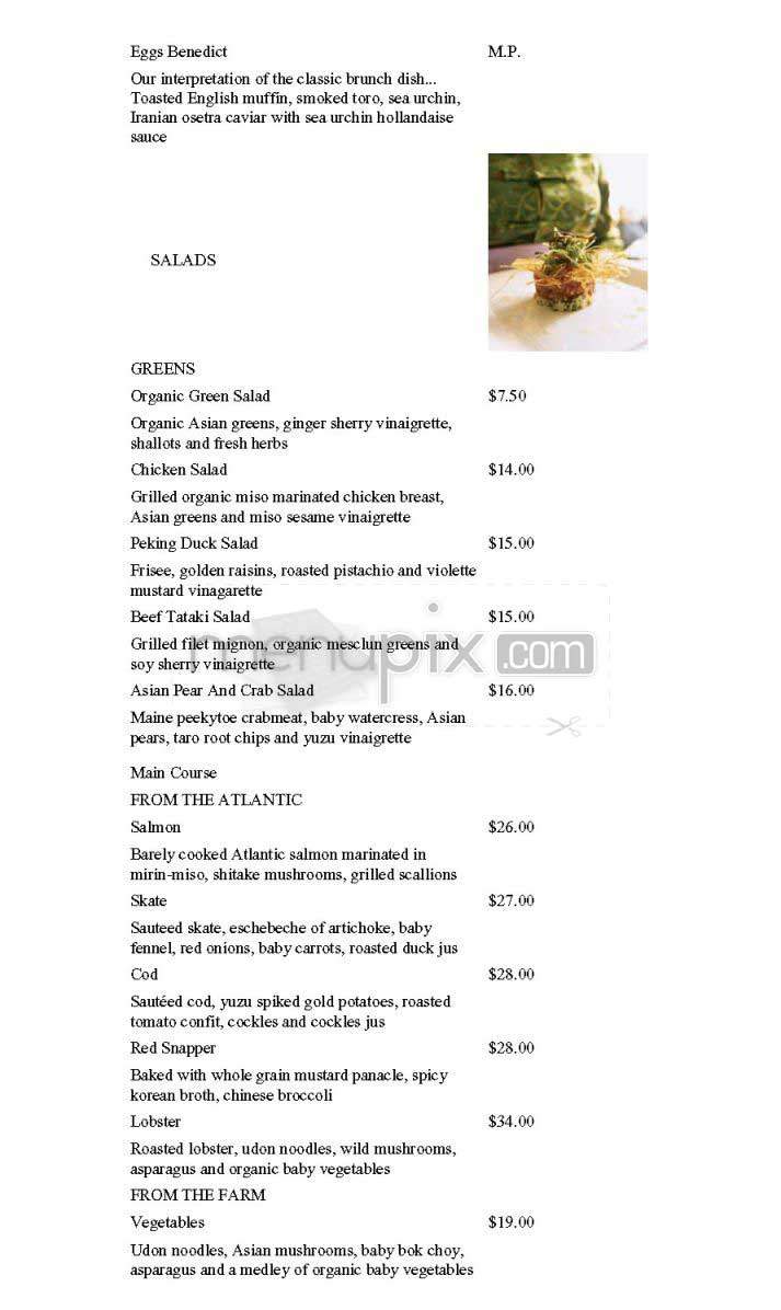 Geisha - New York, NY menu_pic