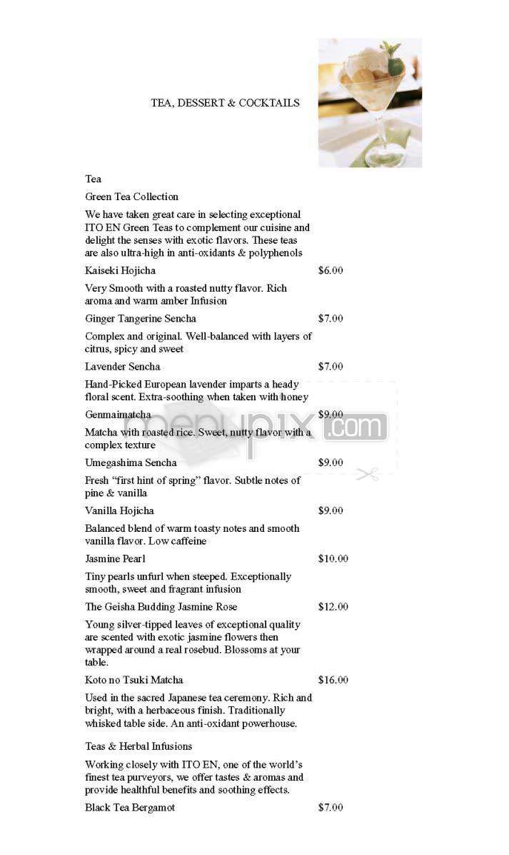 Geisha - New York, NY menu_pic