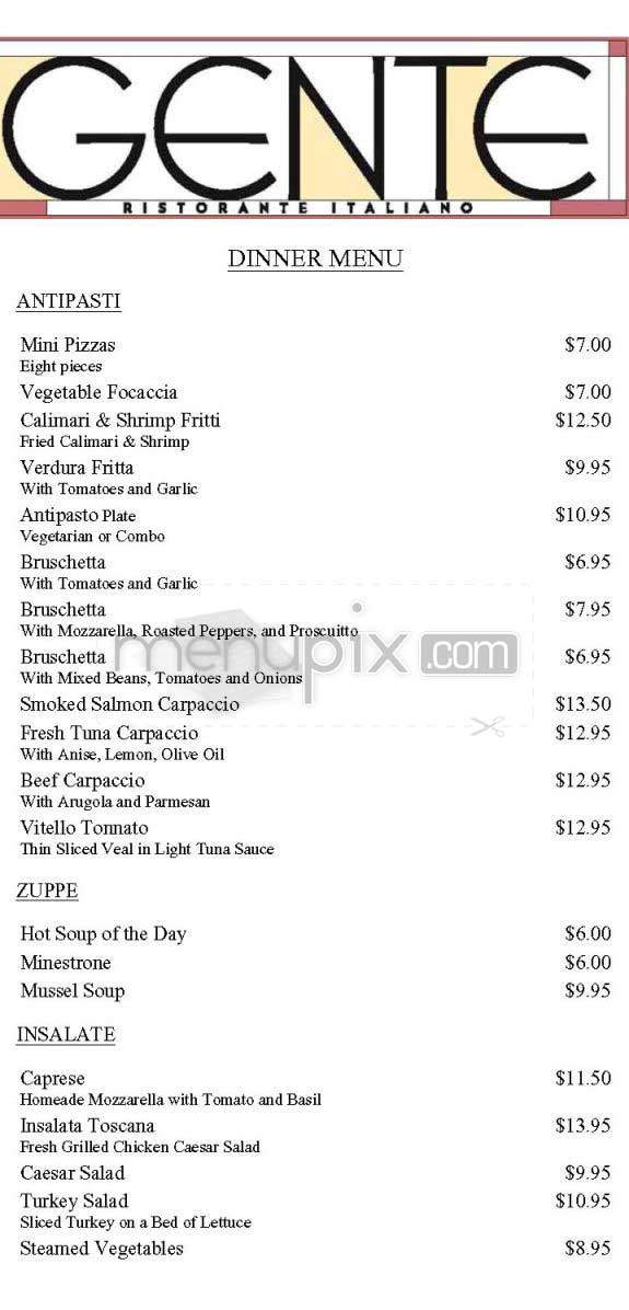 Gente - New York, NY menu_pic