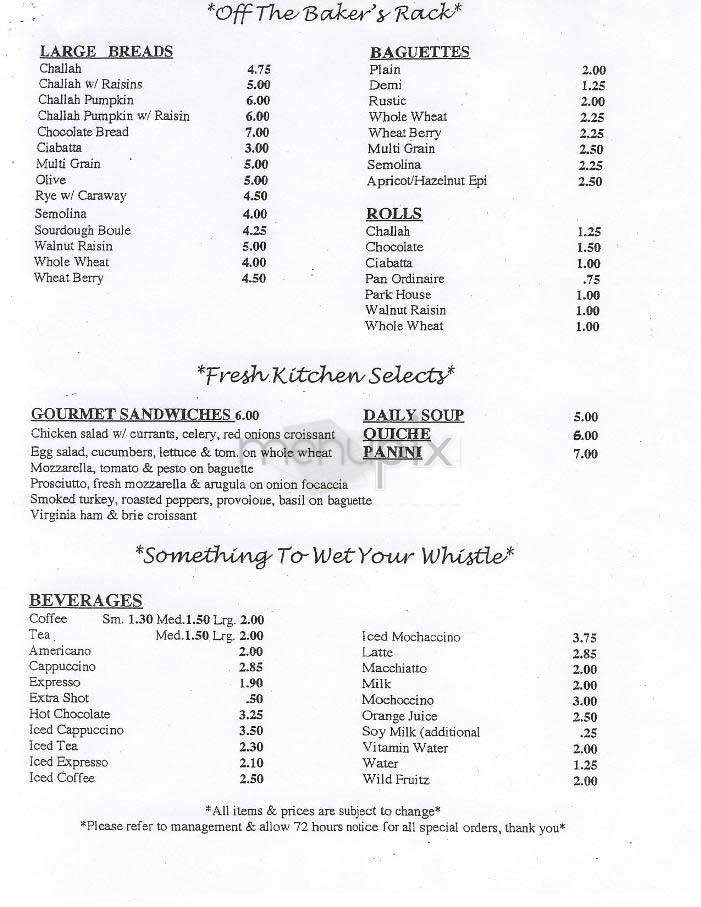Georgia's Bake Shop - New York, NY menu_pic