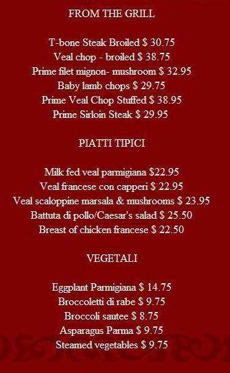 Giovanni's Atrium - New York, NY menu_pic