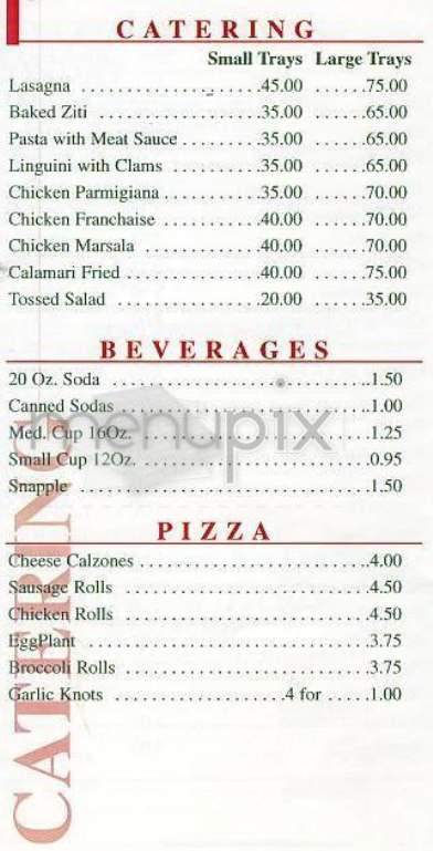 Giuseppe's Pizzeria - New York, NY menu_pic