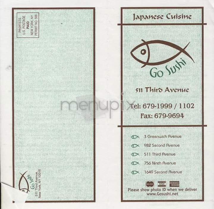 Go Sushi - New York, NY menu_pic