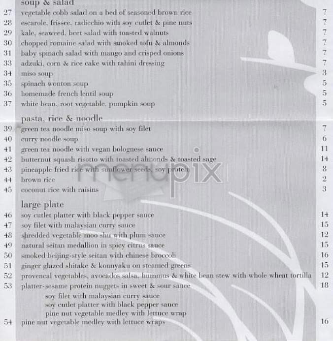 Gobo - New York, NY menu_pic