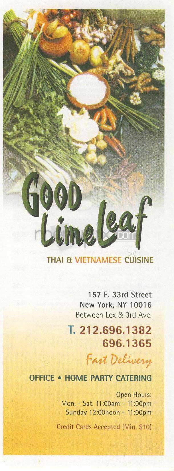 Good Lime Leaf - New York, NY menu_pic