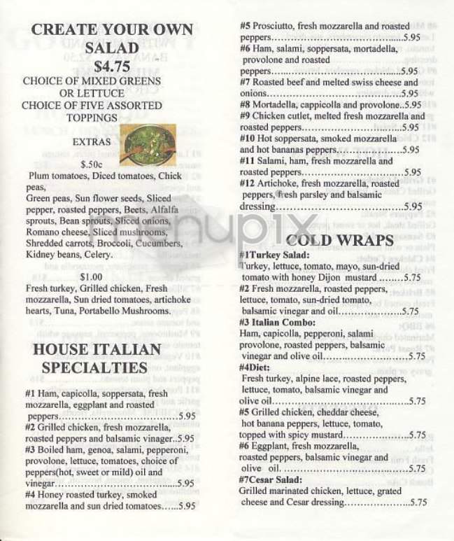 Gourment Deli - New York, NY menu_pic