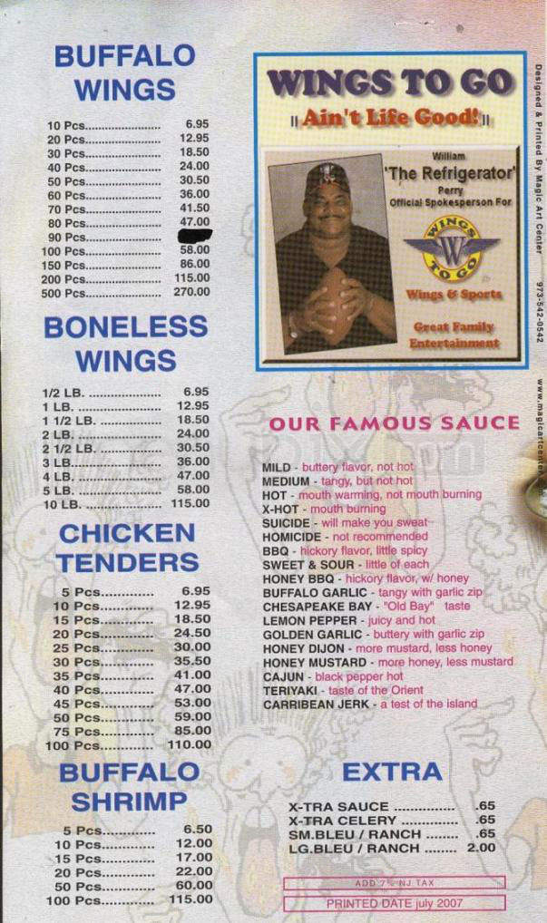 Grande Pizza and Wings to Go - Hoboken, NJ menu_pic