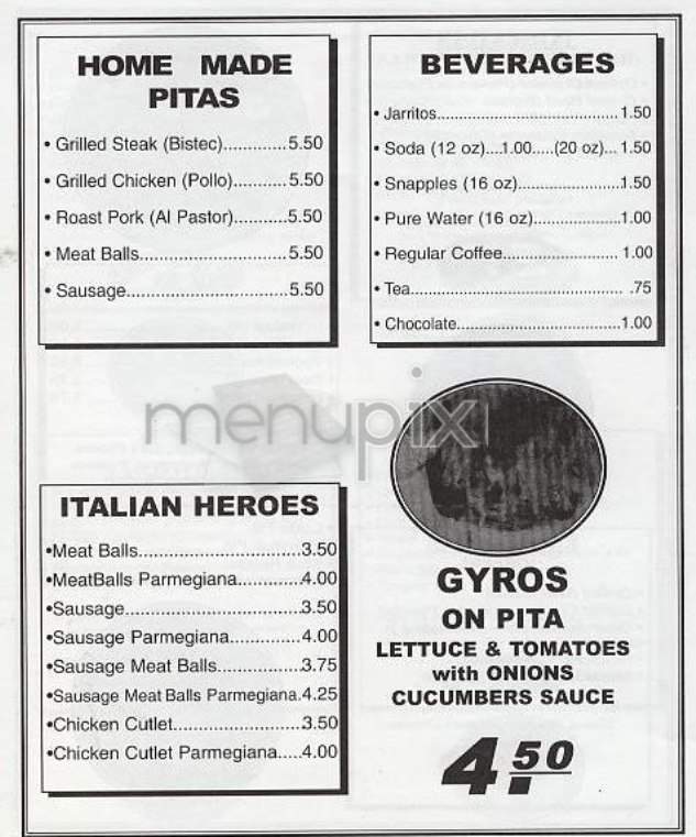 Great Burrito - New York, NY menu_pic