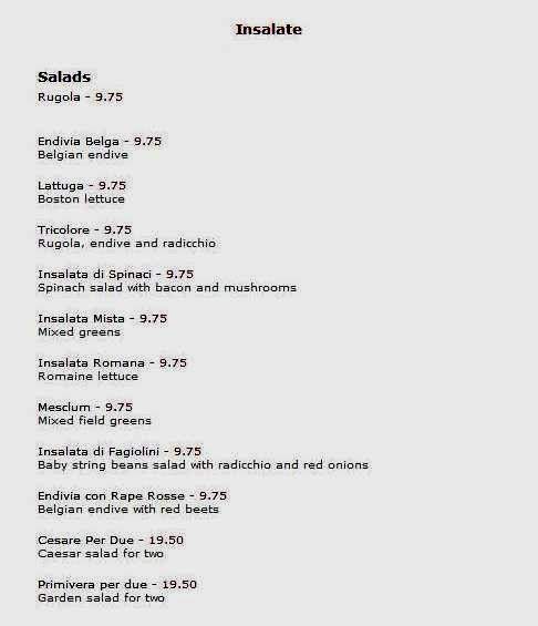 Grifone - New York, NY menu_pic