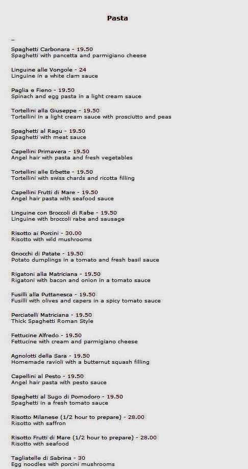 Grifone - New York, NY menu_pic