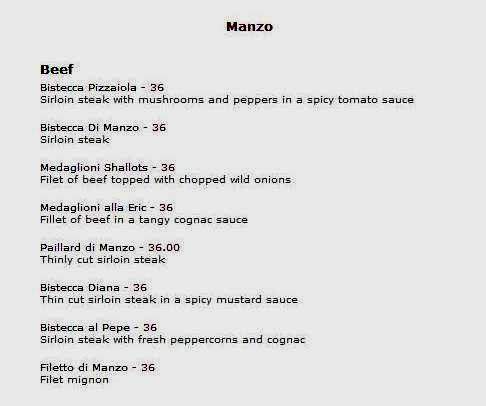 Grifone - New York, NY menu_pic