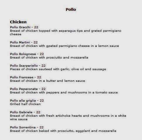 Grifone - New York, NY menu_pic