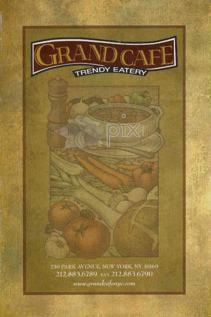 Grand Cafe Trendy Cafe - New York, NY menu_pic