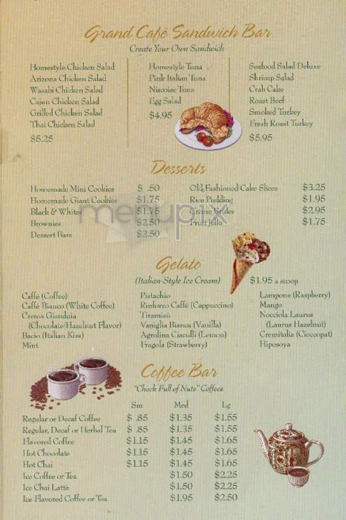 Grand Cafe Trendy Cafe - New York, NY menu_pic