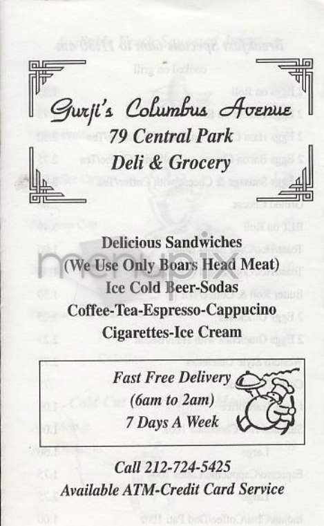 Gurji's Deli & Grocery - New York, NY menu_pic
