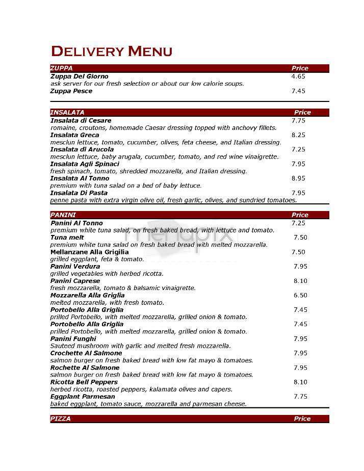 Gusto va Mare - New York, NY menu_pic