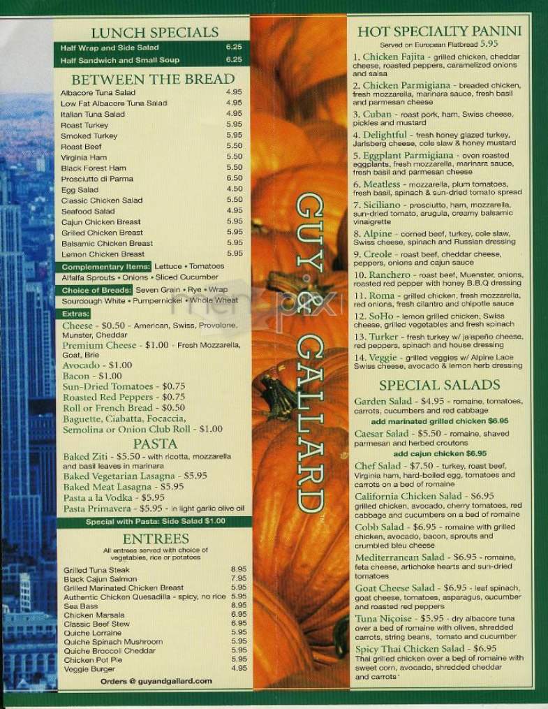 Guy & Gallard - New York, NY menu_pic