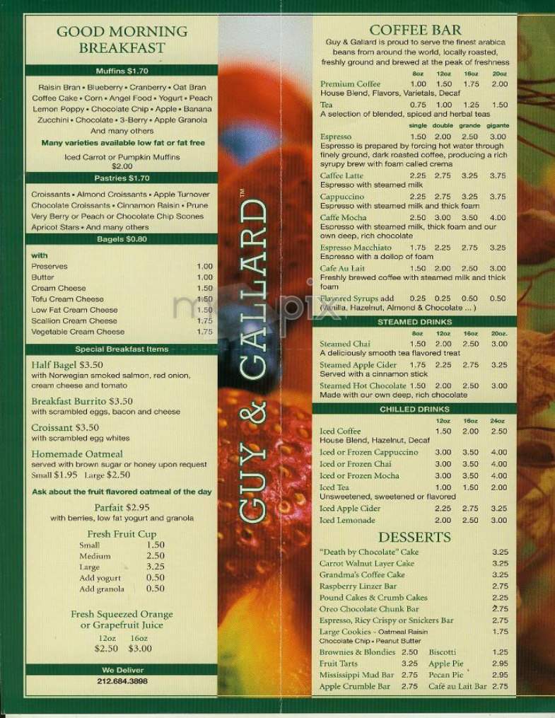 Guy & Gallard - New York, NY menu_pic