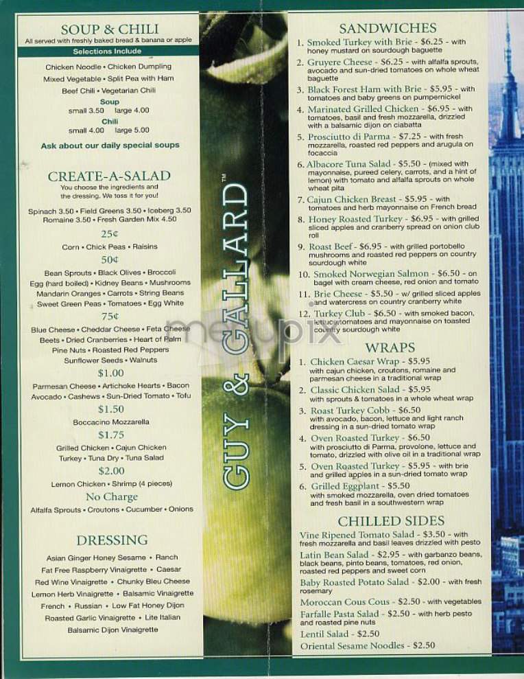 Guy & Gallard - New York, NY menu_pic