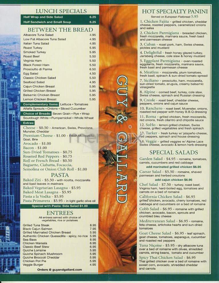 Guy & Gallard - New York, NY menu_pic