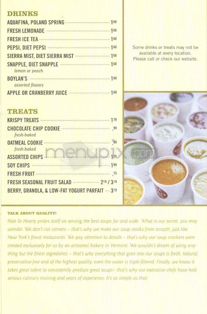 Hale and Hearty - New York, NY menu_pic