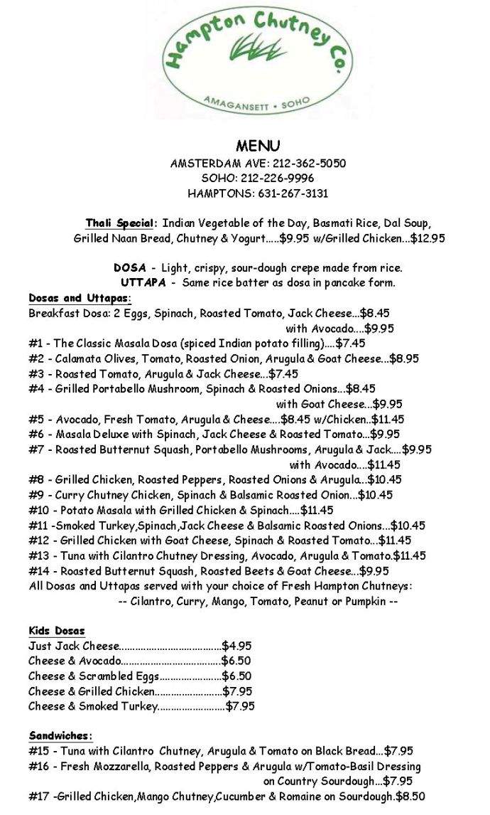 /305827/Hampton-Chutney-Co-New-York-NY - New York, NY
