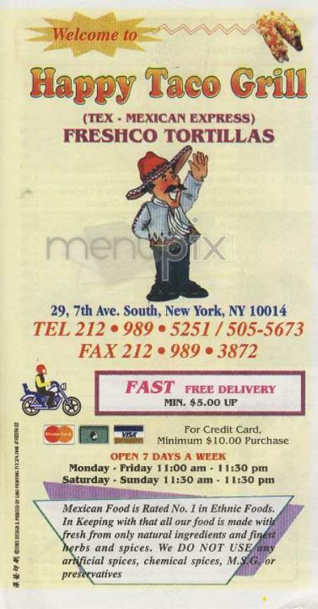 /301400/Happy-Taco-Grill-New-York-NY - New York, NY