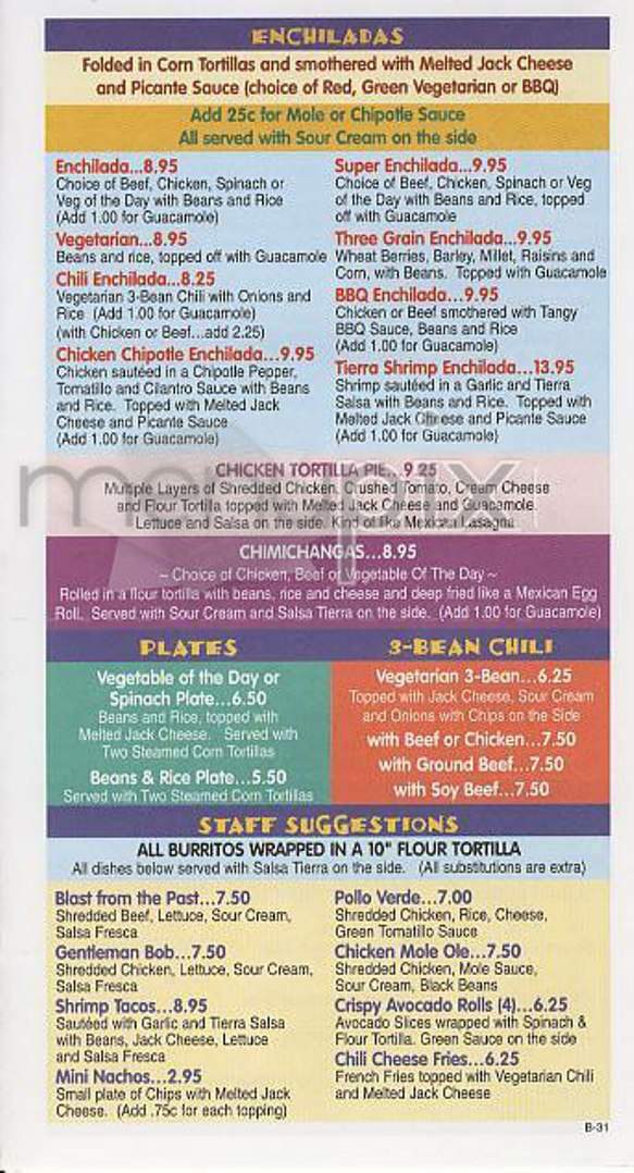 Harry's Burritos - New York, NY menu_pic