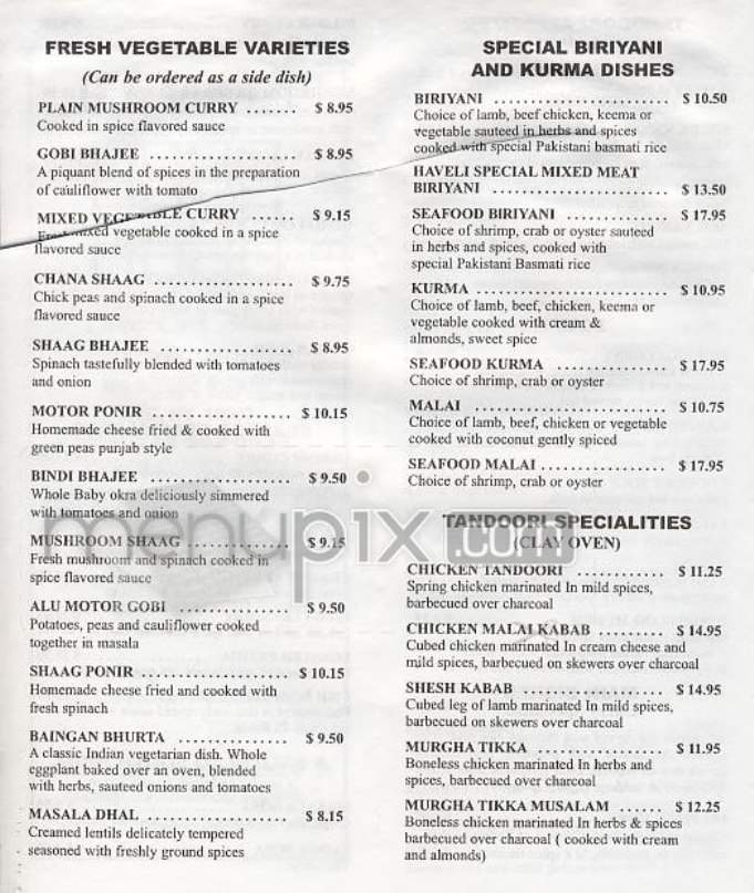 Haveli - New York, NY menu_pic