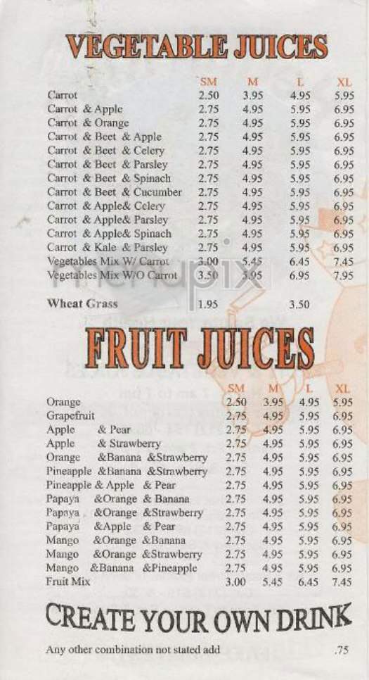 Health King - New York, NY menu_pic