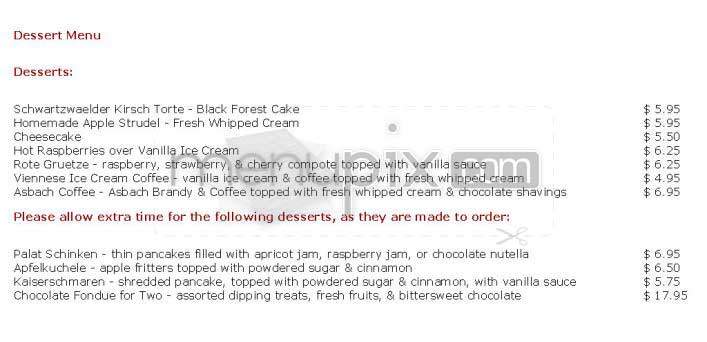 Heidelberg - New York, NY menu_pic
