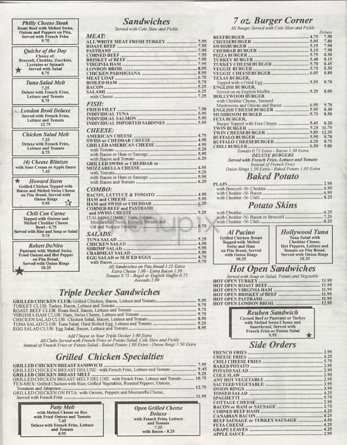 Hollywood Diner - New York, NY menu_pic