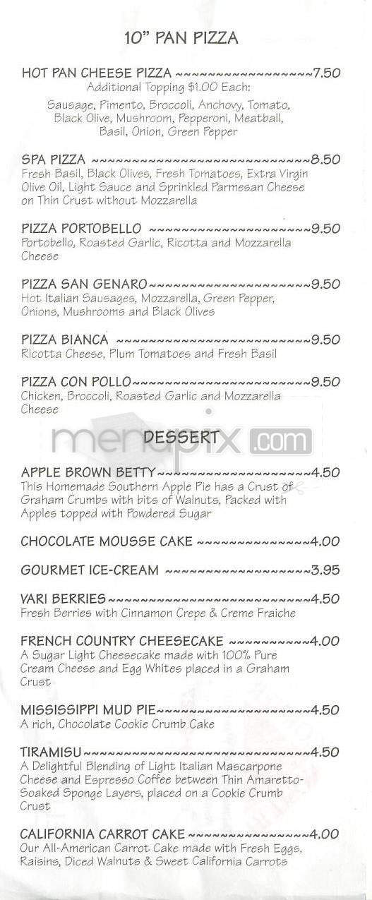Hudson Corner Cafe - New York, NY menu_pic