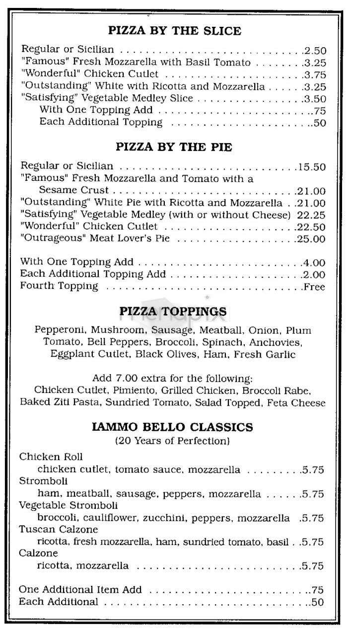 Iammo Bello - New York, NY menu_pic