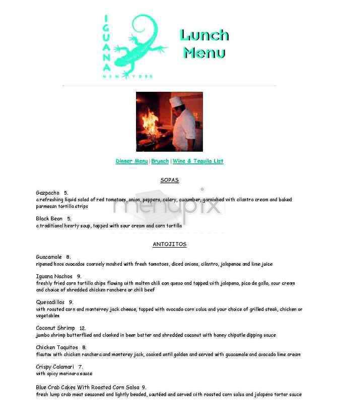 Iguana New York - New York, NY menu_pic
